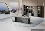 AURA OF-101 Executive Desk — available 2000 / 2400 / 2600 / 2800 mm